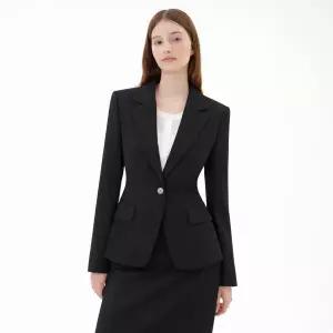 [케네스레이디][BYLYNN]포우즈 원버튼 슬림핏 자켓 EVJKPD8100