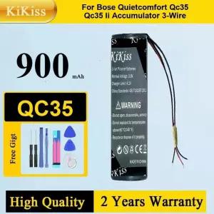 KiKiss 교체 배터리  QuietComfort 45 QC45 QC35 II 3 선 750mAh 900mAh