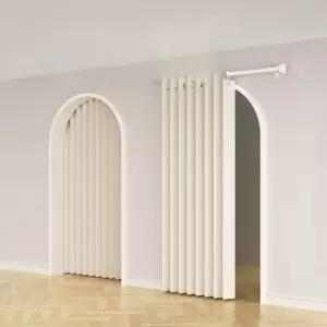 드레스룸중문 파티션 레일형 프리미엄블랙 101-120cm 폭 커튼 220cm