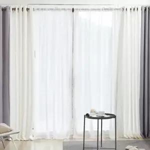 특대형 핀형 소프트 쉬폰커튼 화이트 대형 긴창 WFMFT3G