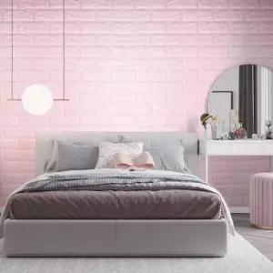 벽돌 10mmX1mX10m 폼블럭 포인트벽지 블럭아이 핑크 WFMFTGV