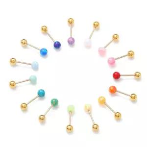 피어싱 금침피어싱 금침 컬러 오팔 포인트 골드 14K 볼