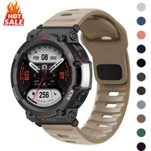 Huami Amazfit T-REX 3/2/1 용 실리콘 밴드 T-Rex Pro/T-REX 울트라 팔찌 스마트 코레아 스트랩 시계 고무 스포츠