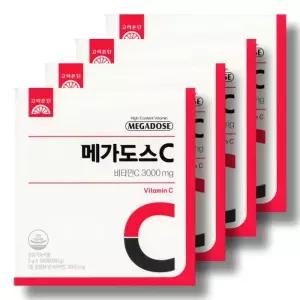 고려은단 메가도스C 비타민C 3000 3g 100포 4박스 /wb