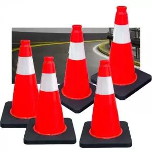 칼라 일체형 라바 안전콘 주차금지 안내판 PVC 소형 안전봉