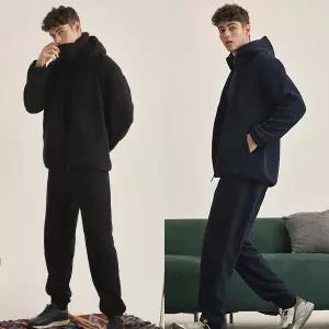 남성플리스기모트레이닝3종세트