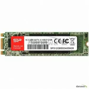 실리콘파워 A55 M.2 SATA SSD 512GB 2280 벌크 패키지포장