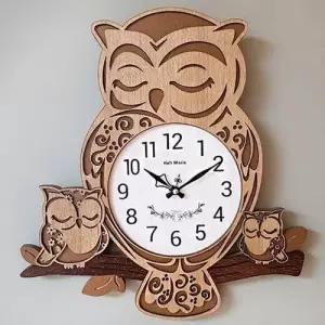 부엉이가족 벽시계 W13F96F
