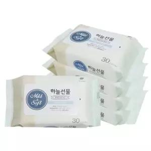 국산 휴대용 물티슈 차량용 여행용 티슈 30매 5개