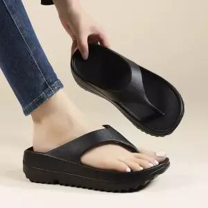 폭신한 쿠션슬리퍼 남녀공용 쪼리 2컬러 편안한 플리플랍 슬리퍼 Mdd6+4rUl