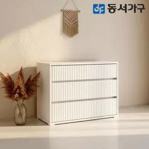 동서가구 카도 800 3단 템바보드 모듈 수납장_화이트 DF645851