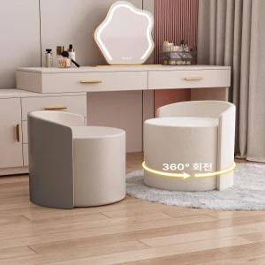 의자 등받이 양털 A 원형 스툴 패브릭 고정형 가죽 카페 감성 네일샵용