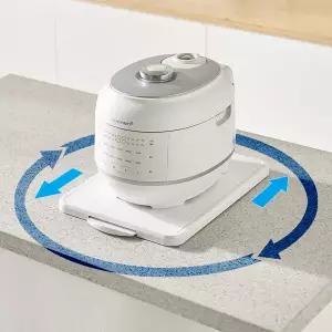 [위즈홈]다올림 360도 회전 이동식 슬라이딩 선반 정리대 무빙 트레이(실리콘 패드 포함)