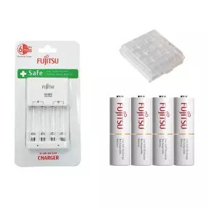 후지쯔 FCT345 충전기+2000mAh AA 충전지 4알 +케이스