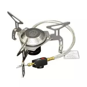 캠핑용 가스 버너 휴대용 호스형 아웃도어 야외용 가스 버너 백패킹 접이식 스토브 화로대 화로