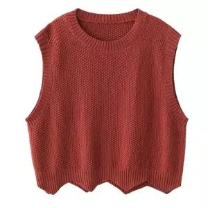 루즈핏 니트조끼 레이어드 꽈배기 데일리 여성 니트베스트 봄가을 코디