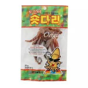 오징어 숏다리 견과류 20g X 10개 마른안주 땅콩