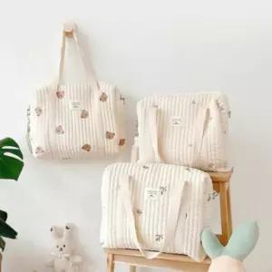 DUGNMARKT 누빔 코튼 유모차 걸이 크로스백 토트백 가방 숄더백