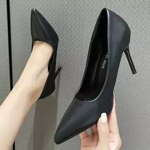 뾰족 구두 여성 뾰족 정장구두 스틸레토 힐 6cm 직장인 면접 하이힐 미들