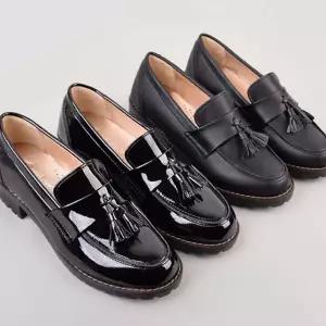 태슬 로퍼 데일리 키높이 단화 여성 태슬 로퍼 통굽 구두 워커