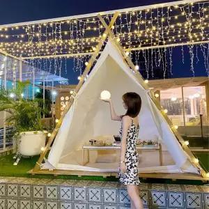 카페 방갈로 정원 캠핑장 펜션 야외 루프탑 글램핑