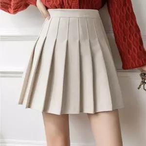 A라인 모직 테니스 스커트 하이웨이스트 주름치마 Byd4+7KLX