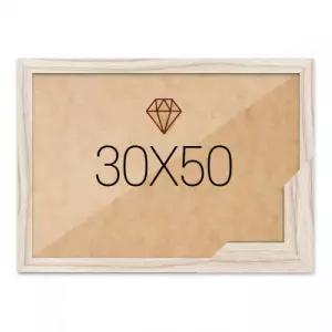 보석십자수액자 30x50 고급형 슬림 우드 라떼