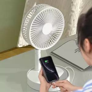 접이식 선풍기 야외용 스탠드 충전식 무선 선풍기 저소음 배터리 캠핑용 대용량 사무실 개인용 탁상용
