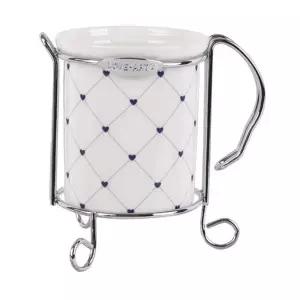 수저 통 도자기 수저꽂이 키친 티스푼 통 테이블 보관함 하트 식기통