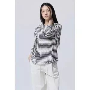 [베네통](강남점)스트라이프 후드 티셔츠BATS96611