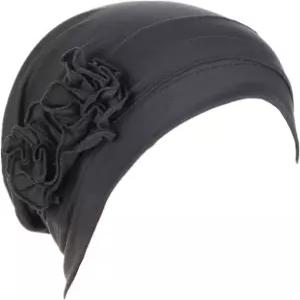 YRANXQUN 여성용 항암 터번 부드러운 무지 패턴 꽃무늬 모자 미리 묶인 슬립온 헤드스카프 (암 환자용