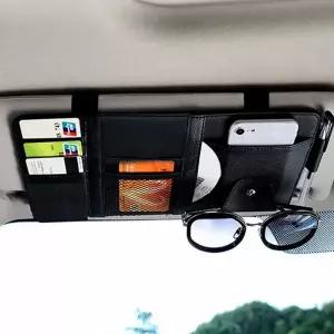 차량용 수납 정리함 다용도 자동차 주머니 차량용 선 바이저 포켓 지갑 선글라스 거치대 카드