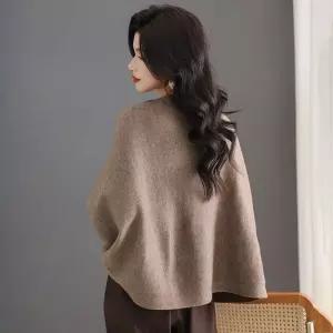 니트 여자카디건 카디건 겉옷 루즈핏 스웨터 망토 봄가을 케이프 슬림핏 원템3