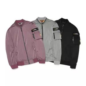 내셔널지오그래픽 N222MJP901 시티 캐주얼 립소재 세미오버핏 MA-1 항공 점퍼 3종 택 1