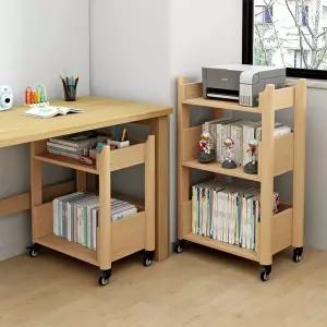 이동식책장 책꽂이 이동식 무빙 트롤리 북트롤리 4단 지원