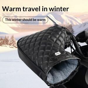 1쌍 바이크 오토바이 핸들바 장갑 겨울용 호환 사이클링 방수 커버 미트 모터바이크 전기자전거 용 호환 보