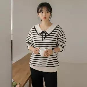 [엘리시아] 파슨 줄지 세일러 맨투맨 T