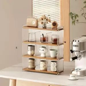 차단스 커피장 컵진열장 미니그릇장 찻장 수입 우단 3층 35cm 3층3열