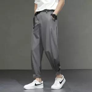 남성 출근룩 3컬러 쿨링 여름 편안한 크롭팬츠 Gtg2+6VxW