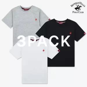 [폴로클럽/GS특가] 로고자수반팔티셔츠 3PACK