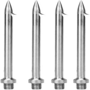 가프 훅 낚시 개프 창 4개 스테인리스 스틸 싱글 프롱 하푼 바브 피쉬 야외 도구용 개구리