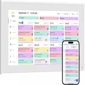 스마트 디지털 캘린더 10.1인치 HD 터치스크린 전자 책상 및 안무 차트 식사 플래너 액자 목록을 포함한