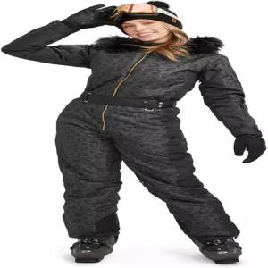 팁시 엘프 여성용 스노우 수트 - 레트로 귀여운 단열 스키 따뜻한 방수 겨울 원피스 의상