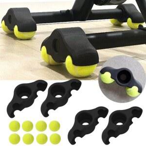 실내 자전거 트레이너 4PCS 8PCS 장착된 로커 안정성 고정식 트레이너용 스마트 공이 액세서리 테니스 피트 저항 훈련용 어댑터