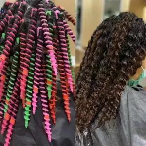 롱 헤어컬 파마 롯드