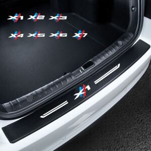 1개 자동차 스크래치 방지 스트립 보호 스티커 X1 X2 X3 X4 X5 X6 X7 로고 액세서리용 리어 범퍼 트렁크 가