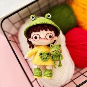 손뜨 형 코바늘인형뜨기 인형 돼지 소 뜨개질 DIY 패키지 뜨개구리 오리 장