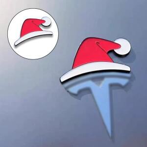 테슬라 호환용 방수 크리스마스 산타 모자 스티커 자동차 벽 창문 장식용  자가 접착