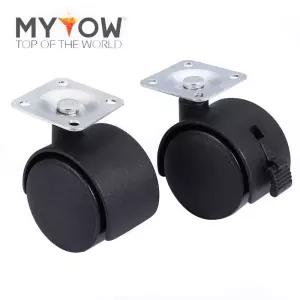 하비 가구 바퀴 평 캐스터 40mm 이동 화분 발통 받침 바퀴캐스터 캐스터