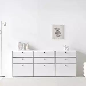 플럭스 1800 미드센츄리 9단서랍장 모듈가구